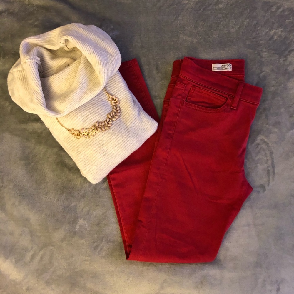 Gap Red Skinny Jeans